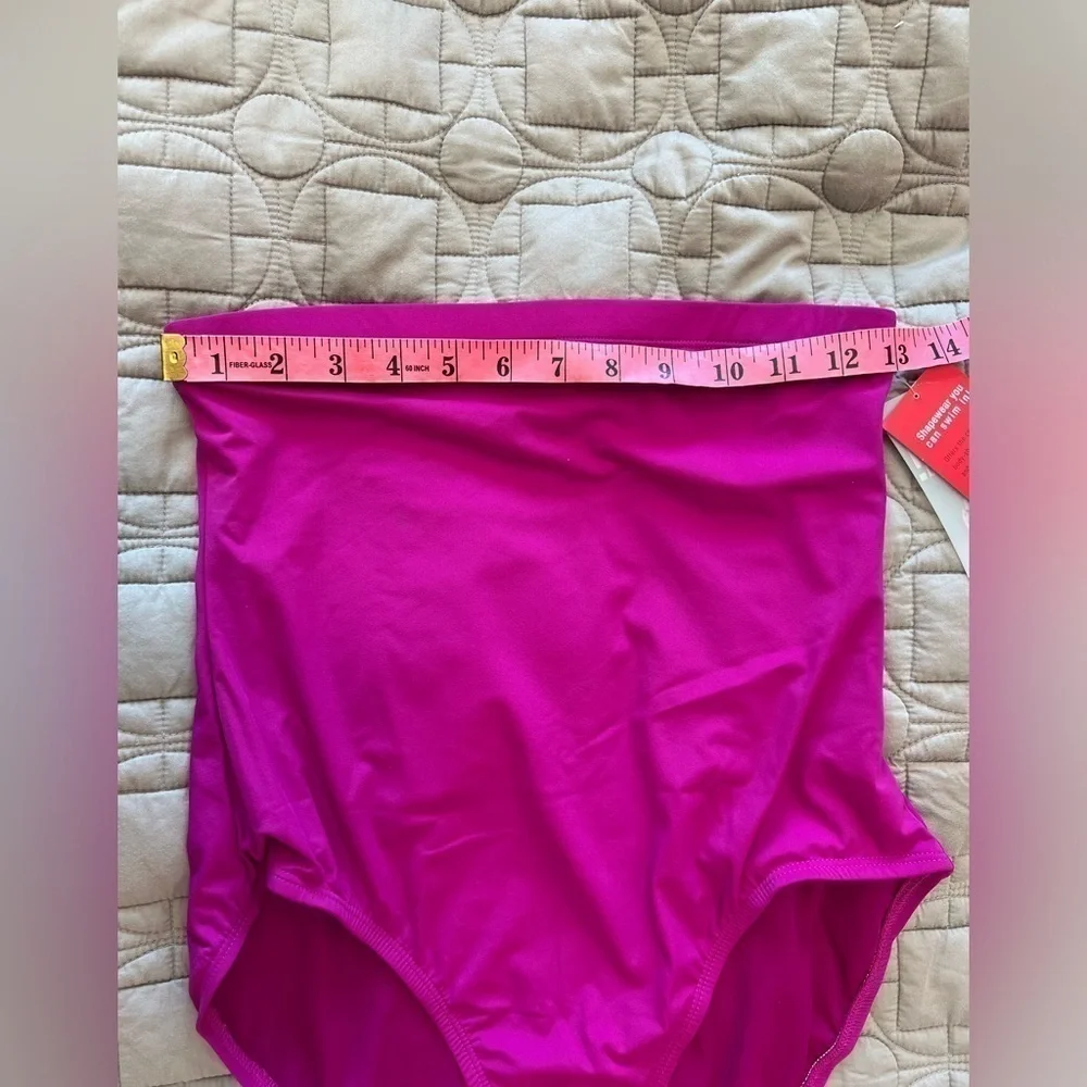 SPANX Core High Rise Shaping FullCoverage Swim Bottoms Shapewear In Berry NWT